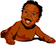 black baby clip art