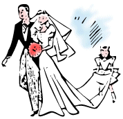 bride and groom clip art